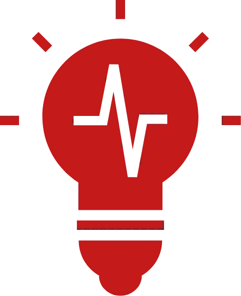 light bulb icon red